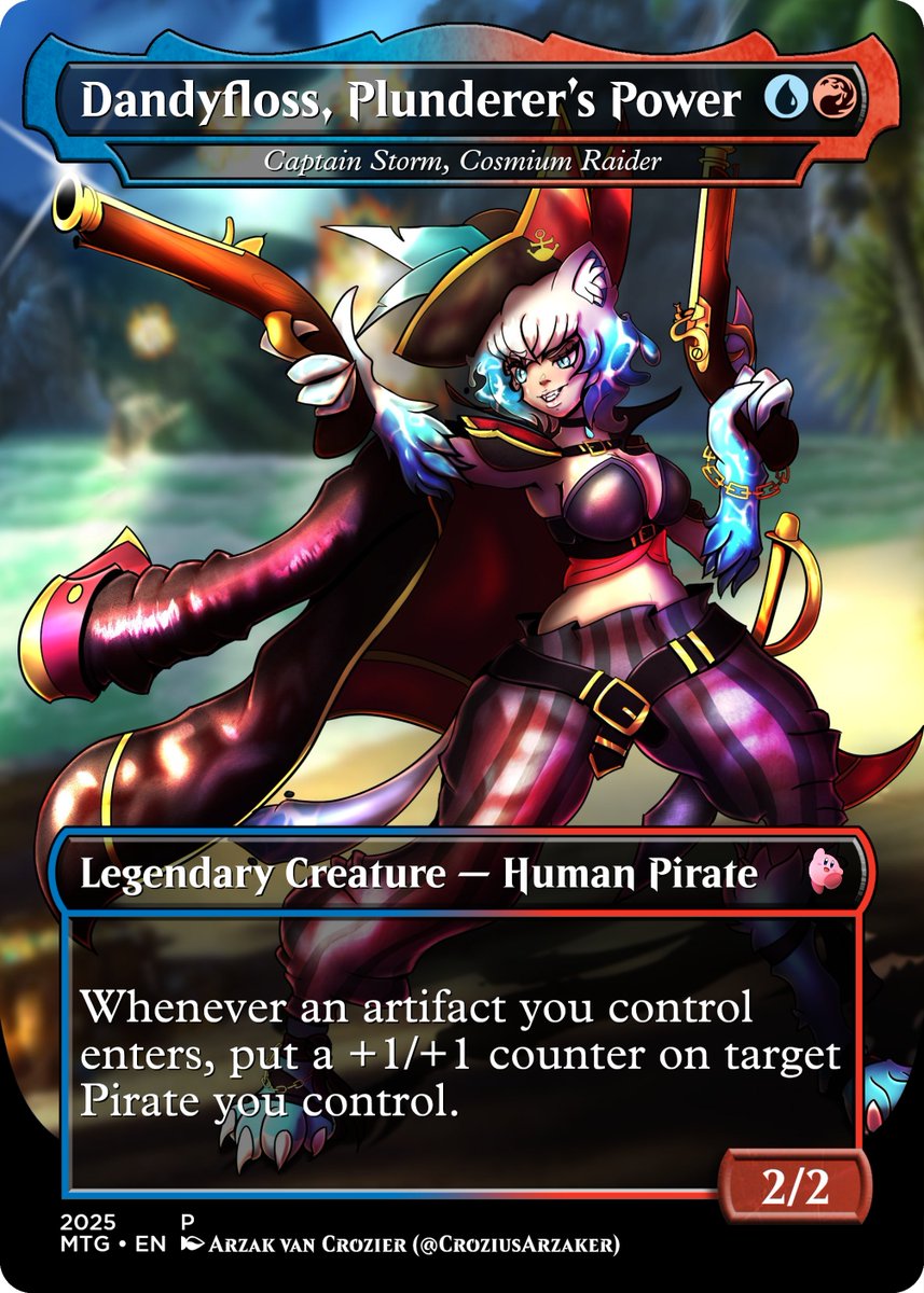 Kyubikirby (@kyubikirby) on Twitter photo I thought today I would make a card for another well known MtG player among the Vtuber community, the amazing <a href="/DandyflossVT/">Captain Dandyfloss ๐ดโโ ๏ธ๐ Vexpo 2025</a> ! I don't know if she plays pirate decks, but here she is as Captain Storm from Caverns of Ixalan. amazing art by <a href="/CroziusArzaker/">Arzak van Crozier, The Eldritch One</a>
#Artyfloss
#MtVtuber I thought today I would make a card for another well known MtG player among the Vtuber community, the amazing <a href="/DandyflossVT/">Captain Dandyfloss ๐ดโโ ๏ธ๐ Vexpo 2025</a> ! I don't know if she plays pirate decks, but here she is as Captain Storm from Caverns of Ixalan. amazing art by <a href="/CroziusArzaker/">Arzak van Crozier, The Eldritch One</a>
#Artyfloss
#MtVtuber