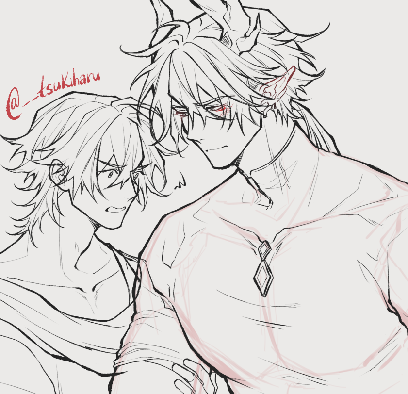 I'm drawing these hoyo boys too damn big roflmao I got too excited thinking hoyo gave me the green light to make DH HUGEE