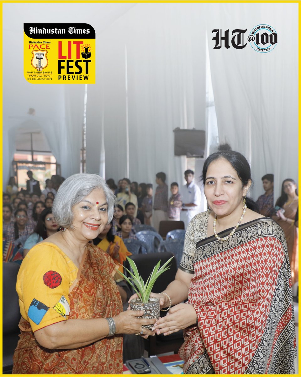 htTweets's tweet photo. The #HTLitFestPreview at N.K. Bagrodia Public School, Dwarka, brought young storytellers face-to-face with best-selling author Sutapa Basu. Blending her own journey as a writer with thought-provoking questions like whether creative writing can be taught, Sutapa shared practical tips on sparking ideas and shaping stories. 

#HTLitFest #HTLitFestPreview #AuthorInteraction #HTPACE | @sutapabsu20 | HT School
@htschooltweets