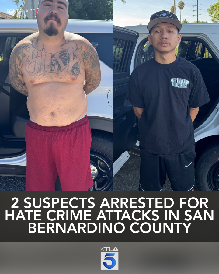 Two suspects were arrested for allegedly targeting Black victims in hate crime incidents across San Bernardino County.
Details: ktla.com/news/local-new…