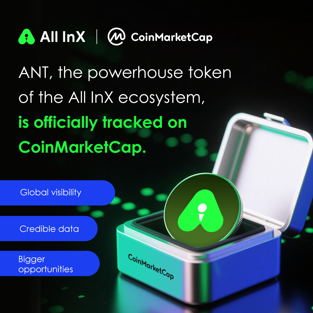 All InX (@allinxglobal) on Twitter photo 📊 Listing Secured|All InX Token (ANT) Now Officially Listed on CoinMarketCap (CMC) 🚀
🔍 View here: coinmarketcap.com/currencies/all…
The All InX platform token $ANT is now officially tracked on CoinMarketCap <a href="/CoinMarketCap/">CoinMarketCap</a> , the world’s most trusted crypto data platform.
This 📊 Listing Secured|All InX Token (ANT) Now Officially Listed on CoinMarketCap (CMC) 🚀
🔍 View here: coinmarketcap.com/currencies/all…
The All InX platform token $ANT is now officially tracked on CoinMarketCap <a href="/CoinMarketCap/">CoinMarketCap</a> , the world’s most trusted crypto data platform.
This