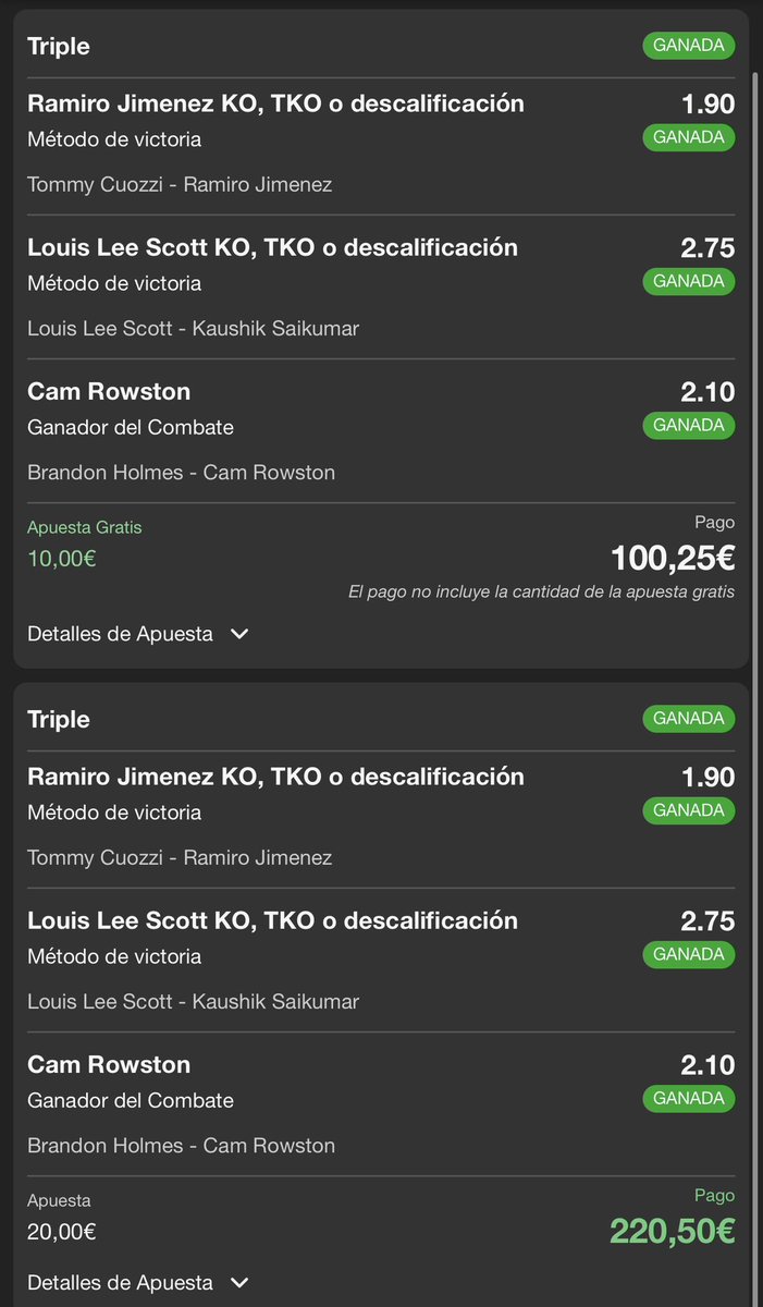 DiamondBetsMma's tweet photo. SOMOS LOS PUTOS REYES👑 DE LAS MMA ESPAÑOLAS🇪🇸 #DWCSWeek2 #DWCS 
-Sabado 
4/4 STAKAZOS✅
FUNBET @16✅ 
 -Hoy
FUNBET @11✅ 
 Yo no me quedaria fuera👀⬇️

https://t.co/vb4cj0LSbz https://t.co/kCgiDTLC3c