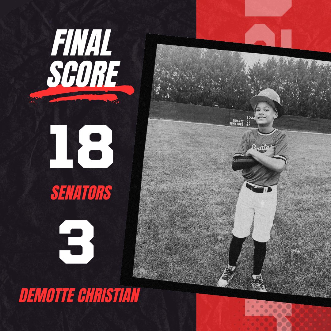 Washington Township MS defeats Demotte Christian 18-3

-Eli Hayden “Hardhat Player of the Game”: 2.2 IP, 1 H, 2 ER, 2 K; 2-2, 2B, 2 RBI
-Easton Shields: 1-1, 2B, 1 RBI, 1 BB
-Vinny Macielewicz: 1-1, 2B, 3 RBI
-Ben Wagoner: 1-2, 1 RBI