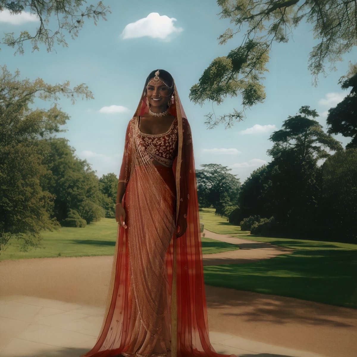 | 1814 - A bride in Aubrey Hall |