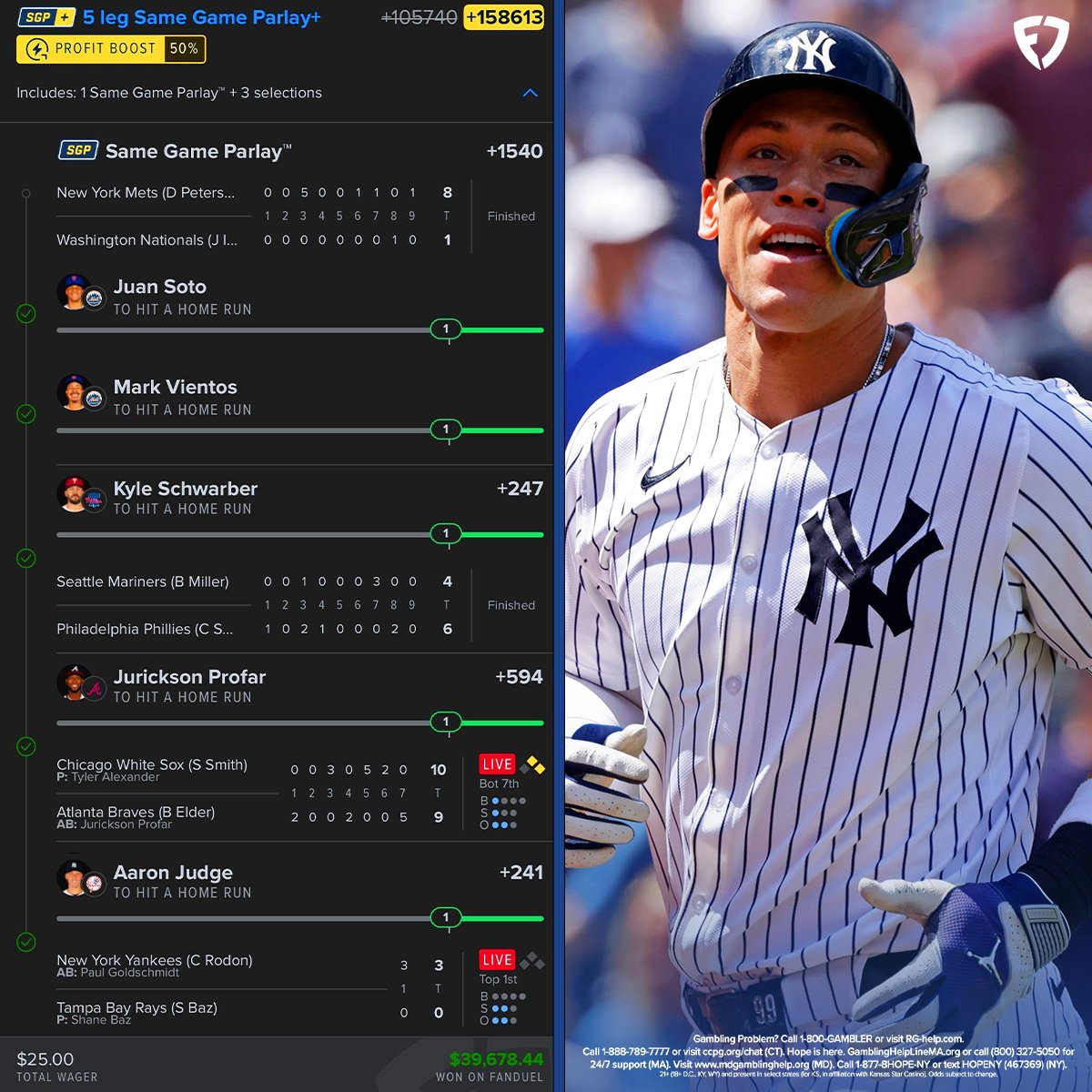 HANG THIS IN THE DINGER TUESDAY HALL OF FAME 🤯

$25 into almost $40,000 is WILD 😱

(via <a href="/davejusttweeted/">Henny from the island of Naath</a>)