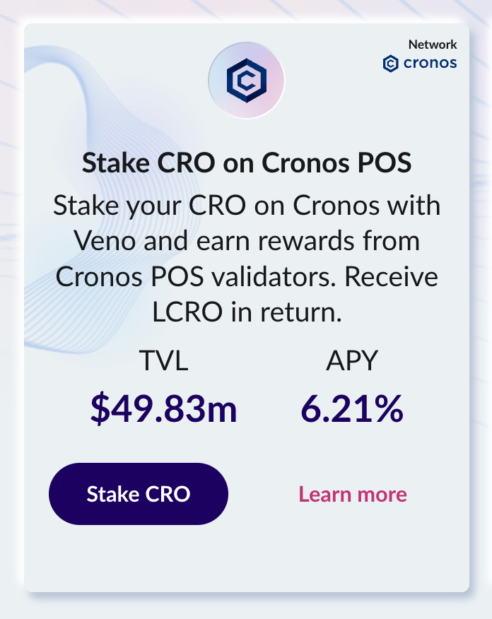 $49M+ TVL and growing

Don't let your $CRO sit idle