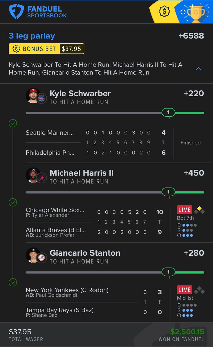WeHitThose__9's tweet photo. BANGGGGGG ANOTHER ONE!!!!

KYLE ✅✅✅✅
HARRIS ✅✅✅✅
STANTON ✅✅✅✅

$37 —> $2,500 💰💰💰💰

https://t.co/4ianlWoPc7 https://t.co/nUdG3rcKpn