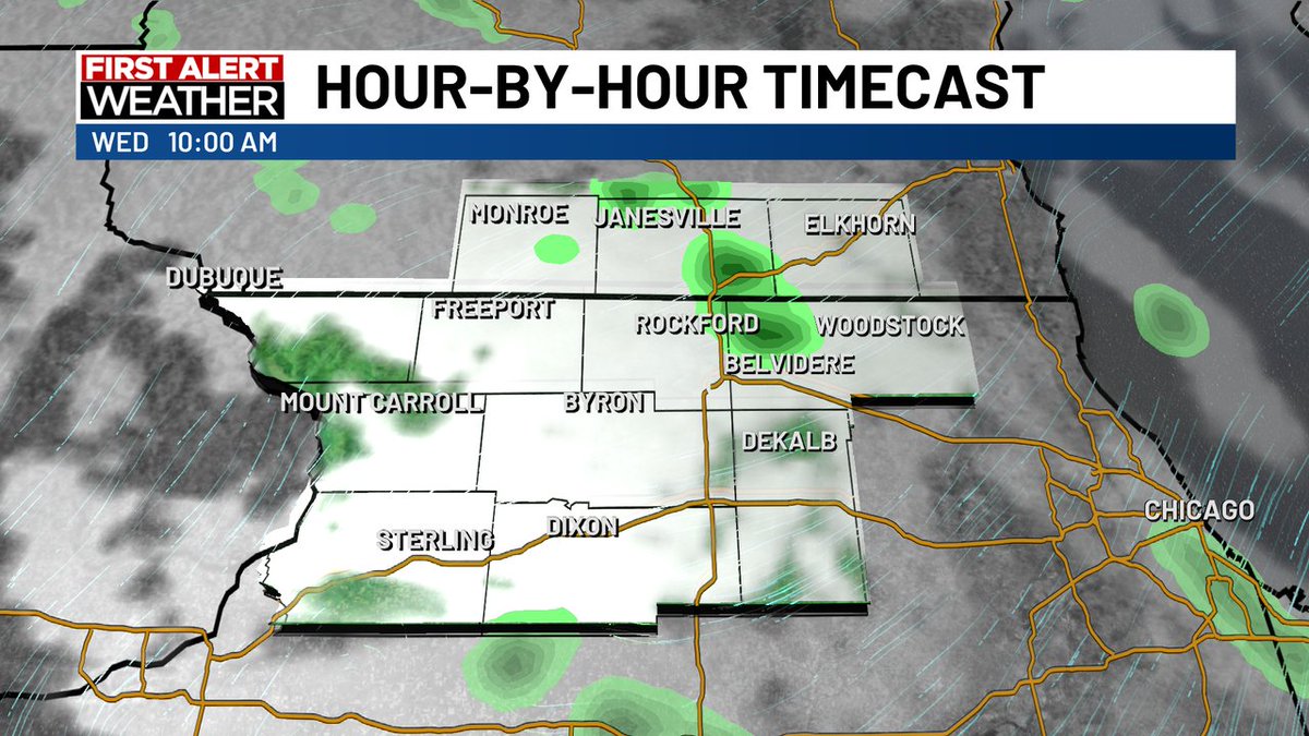 As winds turn more to the northeast, a few sprinkles or light showers will be possible through mid day Wednesday. Otherwise, expect a mix of sun and clouds during the afternoon with highs near 80°