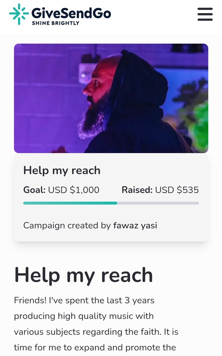 We have crossed half way! THANK YOU! 

Next is $750! cant tell yall how much I appreciate you! 

givesendgo.com/GFGVQ?utm_sour…