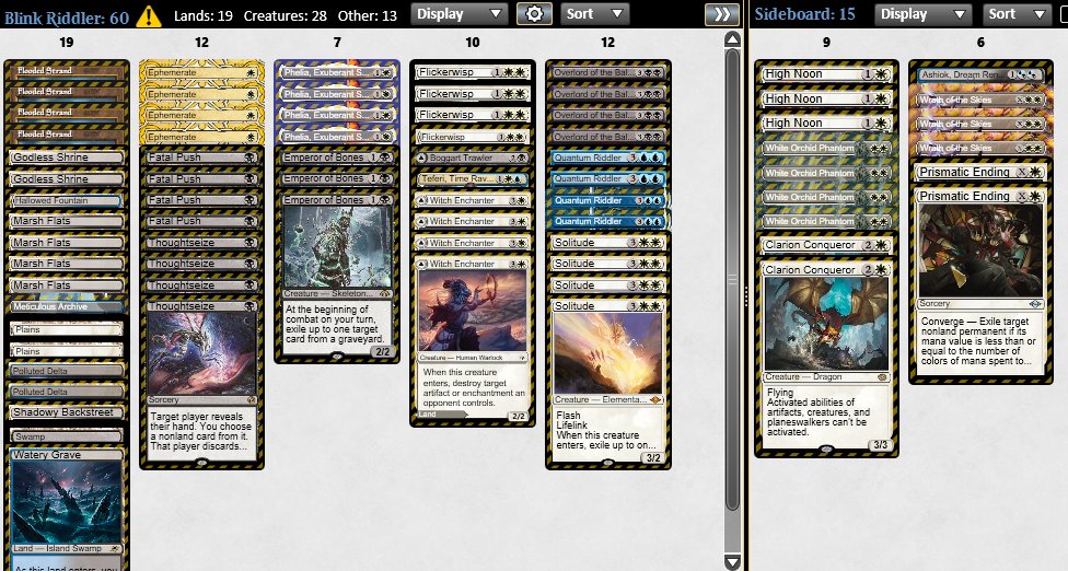 Top 8 Modern Challenge w/ Esper Blink, wanted to try White Orchid as I noticed a rising popularity of the tron deck and we playing 4 ephemerate and flicks, would never submit this without consign to memory tho. List is from RepectTheCat with the mentioned changes.

🍓🔥<a href="/fireshoes/">Robert Taylor🔥</a>