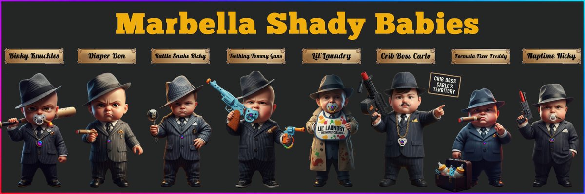 Shady_Babies's tweet photo. @gerawrdog Dropping one this Saturday on https://t.co/xWwm0kw3BC!
Name's Marbella Shady Babies, Ticker is $pBABIES!
We have our burning milestone's setup, as well as our NFT sets to launch once it hits!
📷 Telegram: https://t.co/36Hl2gCFJy 
📷 Website" https://t.co/qAYNmA7tSU https://t.co/qT6wNJIix5