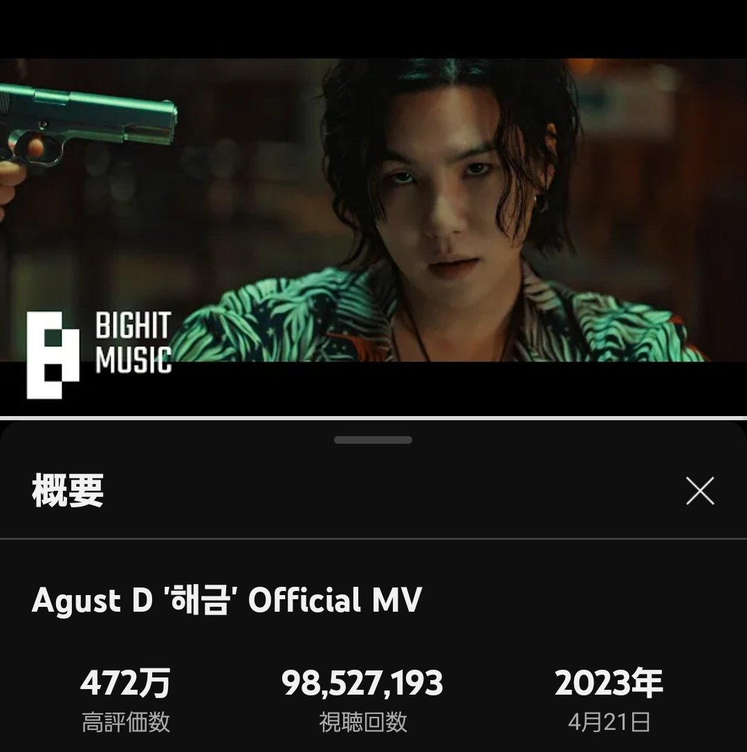 SUGA JAPAN (@sugaprojjpn39) on Twitter photo Haegeum MV has reached 98.5M views๐ฃ
Only 480K more to go before 99M viewsโค๏ธโ๐ฅ
Drop your mv streaming screenshots and tag your moots to join๐
<a href="/teamsugaph/">TEAM SUGA PH ๐ต๐ญ๐ฅข</a> <a href="/Introdtsuga/">Intro : DT Suga | slow</a>
<a href="/903SUGAHIGH/">๐๐๐๐๐๐ ๐๐๐๐ ๐๐ ๐น๐ญ๐ฅข (Slow)</a>
STREAM HAEGEUM ON YT
#HaegeumTo100M
#AgustD #SUGA #์๊ฐ
#BTSSUGA #๋ฐฉํ์๋
๋จ์๊ฐ Haegeum MV has reached 98.5M views๐ฃ
Only 480K more to go before 99M viewsโค๏ธโ๐ฅ
Drop your mv streaming screenshots and tag your moots to join๐
<a href="/teamsugaph/">TEAM SUGA PH ๐ต๐ญ๐ฅข</a> <a href="/Introdtsuga/">Intro : DT Suga | slow</a>
<a href="/903SUGAHIGH/">๐๐๐๐๐๐ ๐๐๐๐ ๐๐ ๐น๐ญ๐ฅข (Slow)</a>
STREAM HAEGEUM ON YT
#HaegeumTo100M
#AgustD #SUGA #์๊ฐ
#BTSSUGA #๋ฐฉํ์๋
๋จ์๊ฐ