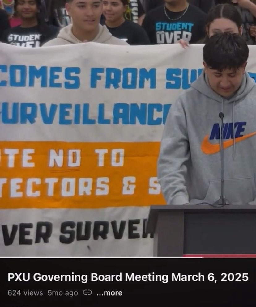 PHX USD: Undocumented advocacy group that in March opposed police SROs and metal detectors wore shirts with slogan: “Student [sic] Over Surveillance”…
Police now ask public to share video of attack, suggesting no school cameras captured killing?