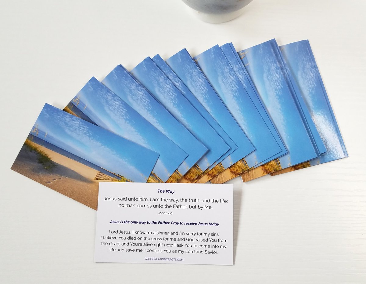 GodsTracts's tweet photo. New Gospel Tracts Now Available on Etsy! 
We just released 2 new Salvation Prayer Business Card designs – perfect for witnessing, evangelism, or daily encouragement!
Shop the new tracts now:
The Way – John 14:6:
https://t.co/OwS8dYxG9u
Jesus – Acts 4:12:
https://t.co/uIaCUB1PrV https://t.co/KbzENak8Xp