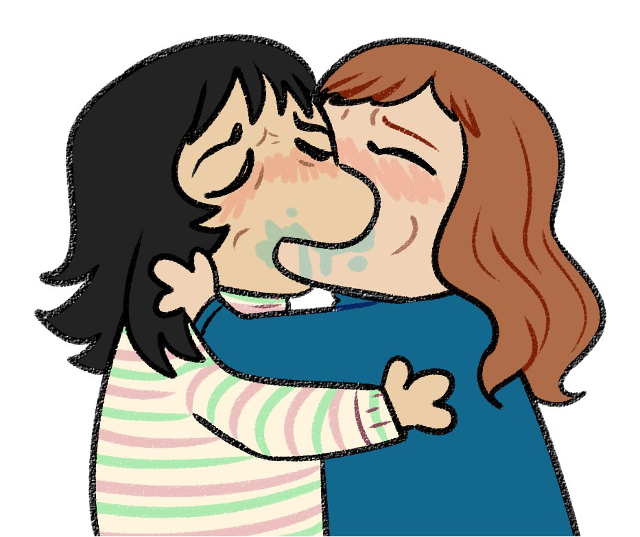 anya mouthwashing and helena eagan kissing sloppy style, ok? ok