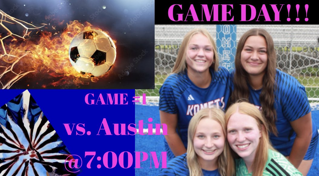 Here we GO!!! 
Varsity @ 7:00PM
JV @ 5:00PM
C Squad @ 5:00 PM
🏟 Wescott Sports Complex