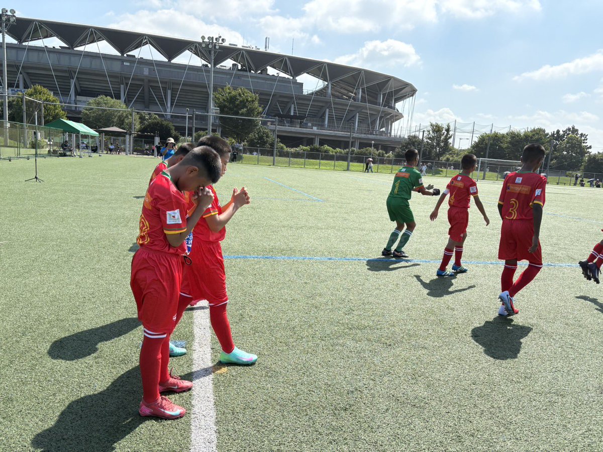 G_B_plus's tweet photo. ワールドチャレンジ2025 開催中！

子供達の熱い夏！🔥　応援してください⚽️

#ワールドチャレンジ #子供のサッカー #熱い夏 #応援しよう #サッカーキッズ
#Myanmar #u12 https://t.co/Pk1OJZgMqI