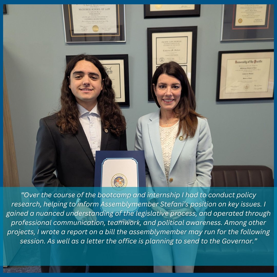 Meet Noah Evjenth, a Political Science student who just wrapped up an internship through the 2025 CAPE Legislative Fellow’s Program. Noah spent his summer in Assemblywoman Catherine Stefani's Office. Congrats, Noah!
#CAPEFellowsProgram #CAPEUCMerced #UCMerceed #politicalscience