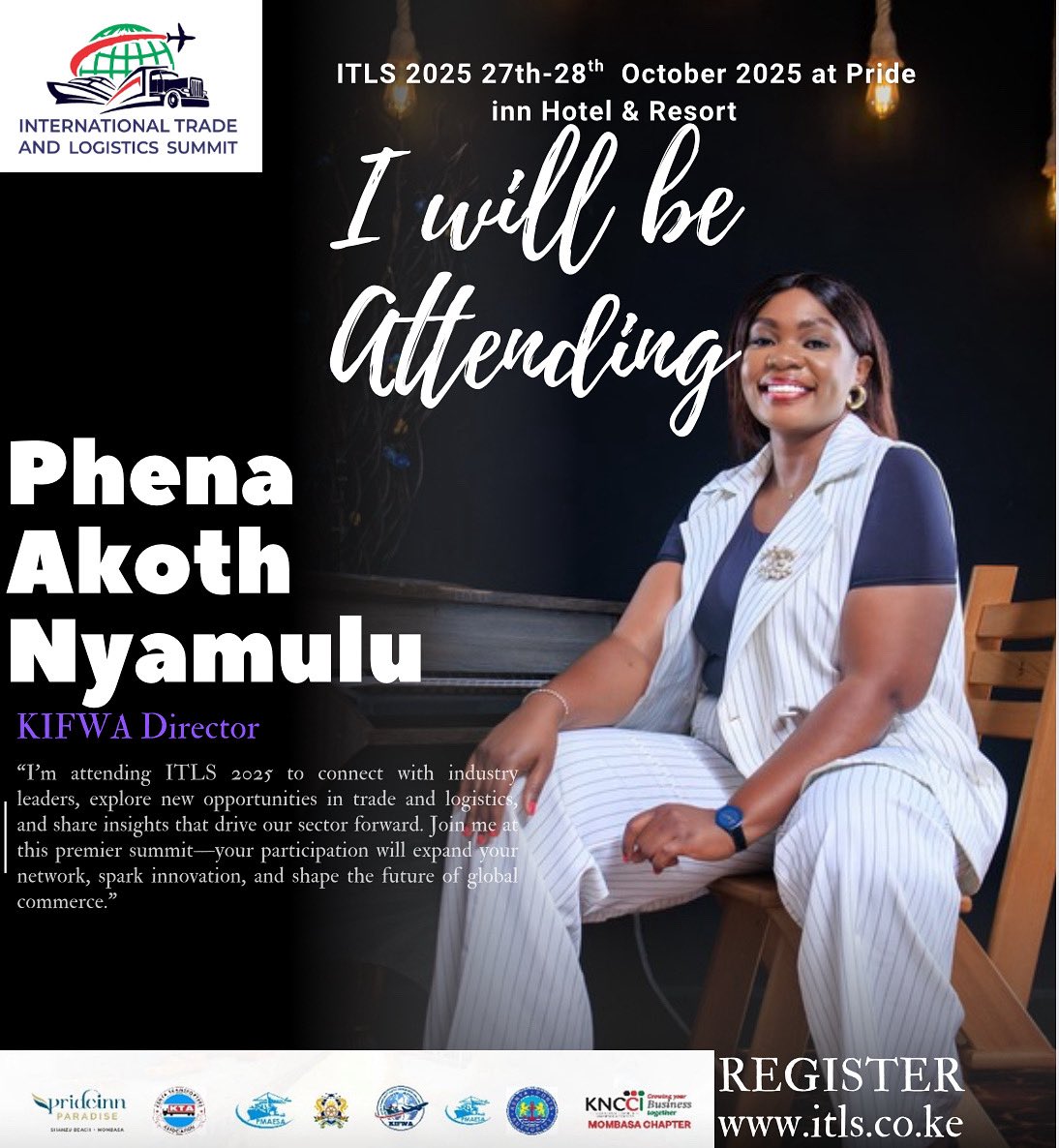 I’m attending ITLS 2025 to connect with industry leaders, explore new opportunities in trade and logistics, and share insights that drive our sector forward. Join me at this premier summit—your participation will expand your network, spark innovation, and shape the future