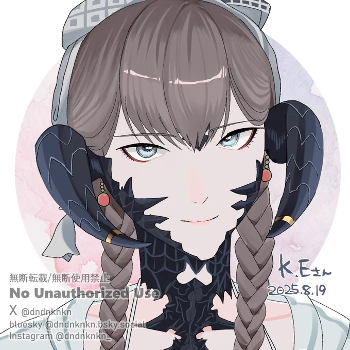 昨日いらっしゃった前角ちゃんお借りしました! #FF14 #はこに和 #はこスケッチ