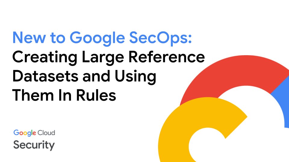 Google Cloud Security (@googlecloudsec) on Twitter photo It’s easy to load large reference data sets in Google SecOps and use them for smarter detections!
The latest blog post in New To Google SecOps series shows you how.
Read it here: bit.ly/3HCAO1o It’s easy to load large reference data sets in Google SecOps and use them for smarter detections!
The latest blog post in New To Google SecOps series shows you how.
Read it here: bit.ly/3HCAO1o