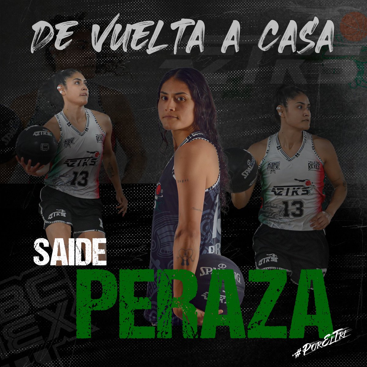 Aztks_Club's tweet photo. ¡La MVP de la temporada 2024 de @laabcmex está de regreso en casa! 😍💚
Saide Peraza pieza clave en nuestro bicampeonato en la ABCMEX, regresa este 2025 a defender nuestros colores. ¡Juntos vamos por el tri!🤞🏼🏆
#SaidePeraza #SomosAztks #PorElTri #Baloncesto #Femenil #ABCMEX https://t.co/b7V2groEy7