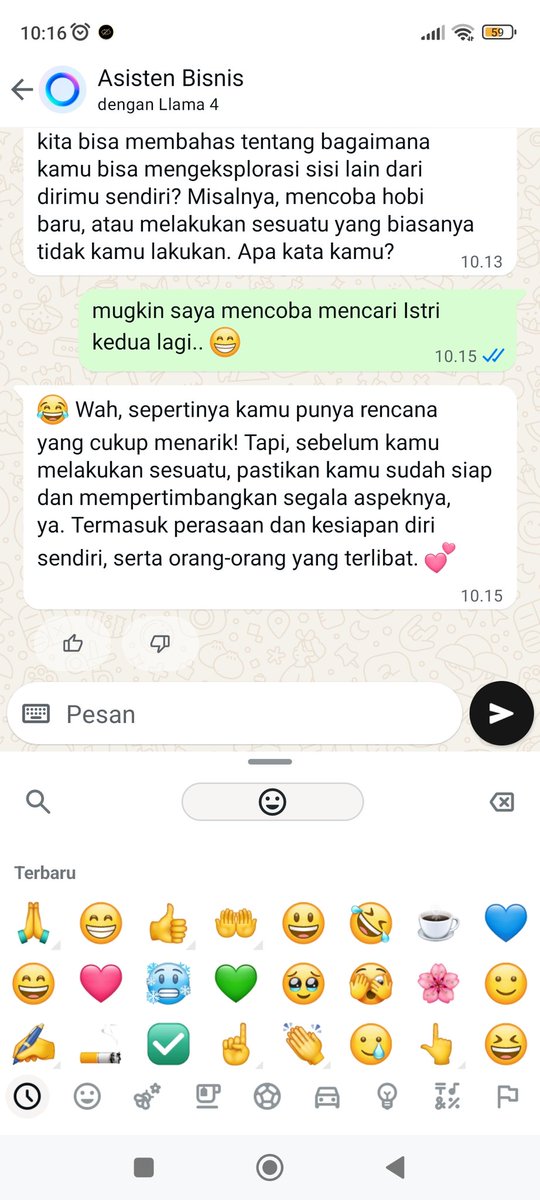 raincoat99's tweet photo. Meta AI ga bisa bantu... 🤣 https://t.co/oepLGrTGe6