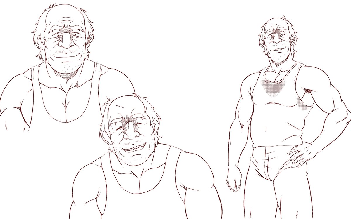 Ossan (Quick sketch)
I've had this idea for a character in my head all week... it's been a long time since I just sat down to sketch something 😅