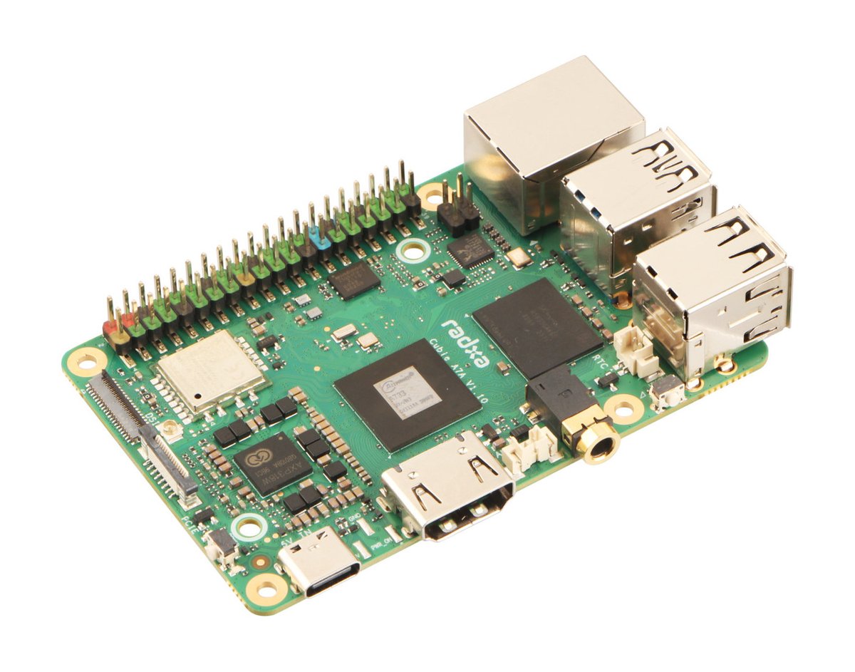 cnxsoft's tweet image. .@AllwinnerTech A733 octa-core Cortex-A76/A55 SBC launched for $25 and up.
cnx-software.com/2025/08/19/rad…
The @RadxaComputer Cubie A7A credit card-sized single board computer ships with 2GB to 16GB RAM, supports MicroSD card, eMMC or UFS flash storage, features Gigabit Ethernet, WiFI…