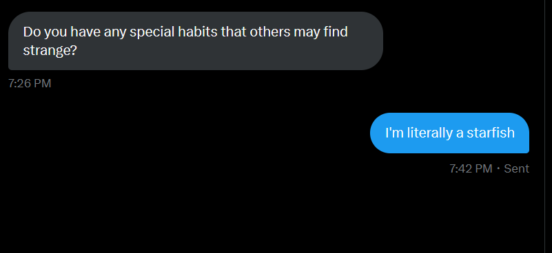 Hit me in my DMs anytime, bots welcome