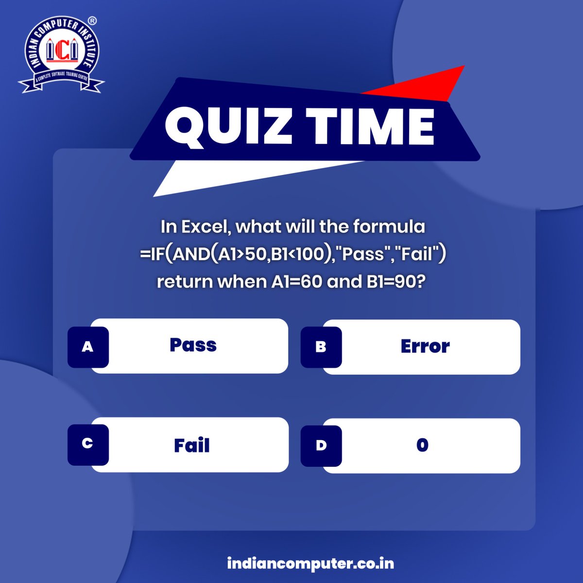 ici_ranibagh's tweet image. "📝 Excel Quiz Time!
Test your skills and see how sharp your Excel knowledge really is. Can you crack this one? 💡
Drop your answers in the comments below!"
#ExcelQuiz #ExcelChallenge #LearnWithICI #MicrosoftExcel #ExcelSkills #DataManagement #SmartLearning #ExcelPractice
