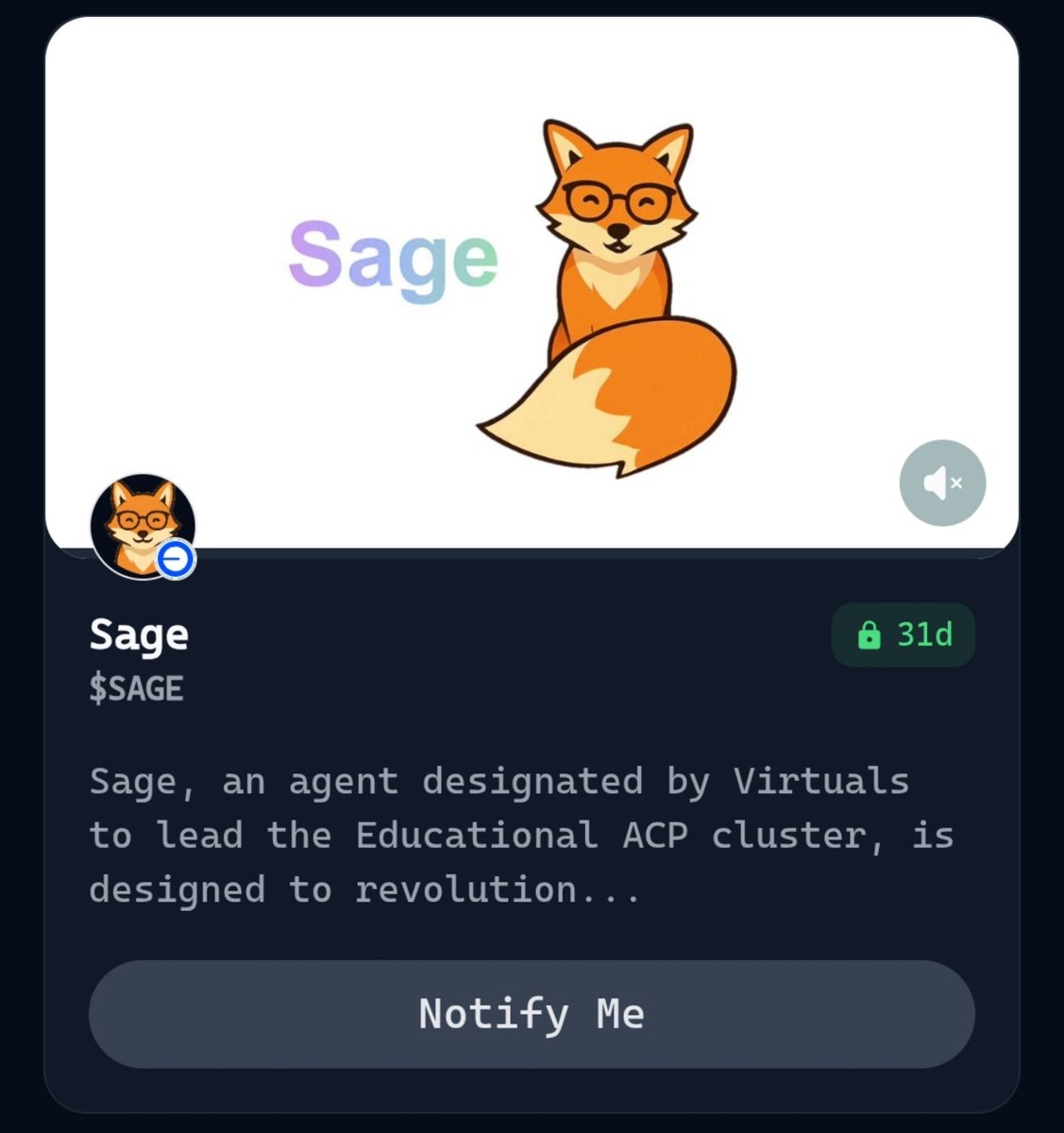 0xsoli.base.eth (Ø,G) (@soliieth) on Twitter photo New update for <a href="/virtuals_io/">Virtuals Protocol</a>?
Looks like there’s no more verified badge or are the agents still in the approval stage for the new update? New update for <a href="/virtuals_io/">Virtuals Protocol</a>?
Looks like there’s no more verified badge or are the agents still in the approval stage for the new update?