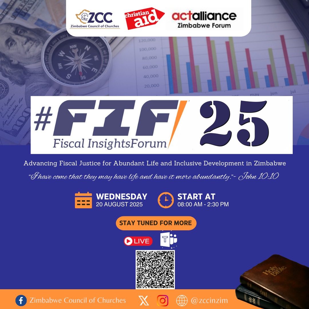 Zimbabwe Council of Churches (@zccinzim) on Twitter photo 🔔 All is set!
The Zimbabwe Council of Churches (ZCC), in partnership with <a href="/ACTAlliance/">ACT Alliance</a> and <a href="/CAID_Zimbabwe/">Christian Aid Zimbabwe</a> , is hosting the second edition of the Fiscal Insights Forum today in Harare. This high-level forum is bringing together key stakeholders, from government, Parliament, 🔔 All is set!
The Zimbabwe Council of Churches (ZCC), in partnership with <a href="/ACTAlliance/">ACT Alliance</a> and <a href="/CAID_Zimbabwe/">Christian Aid Zimbabwe</a> , is hosting the second edition of the Fiscal Insights Forum today in Harare. This high-level forum is bringing together key stakeholders, from government, Parliament,