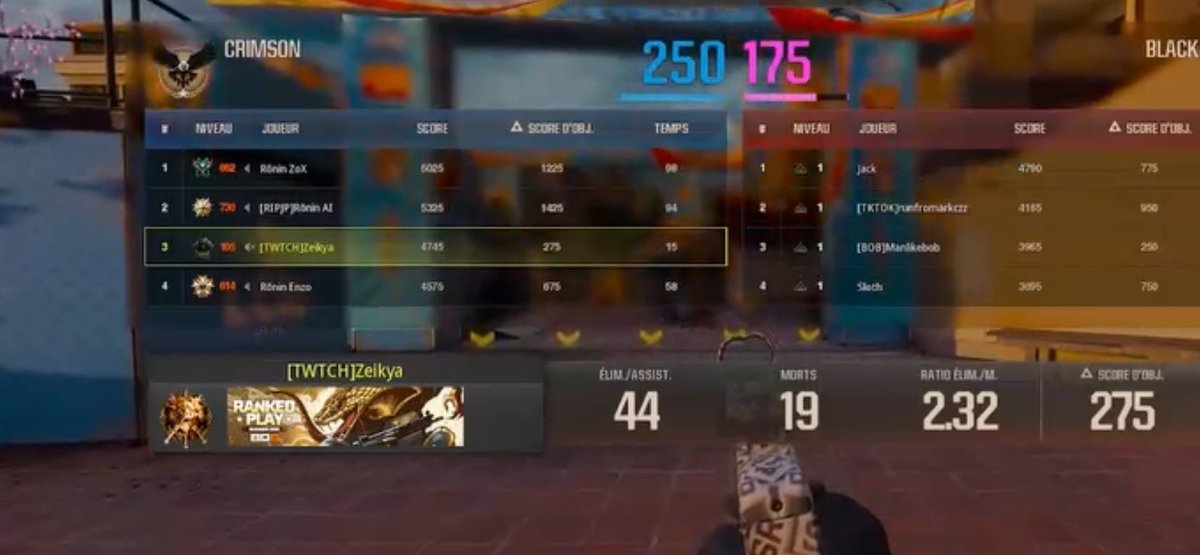 Petit retour sur la perf du match de hier soir.
#CallofDuty #blackops6 #leagueael #CDL 
<a href="/RoninClanFR/">Rōnin Clan</a>