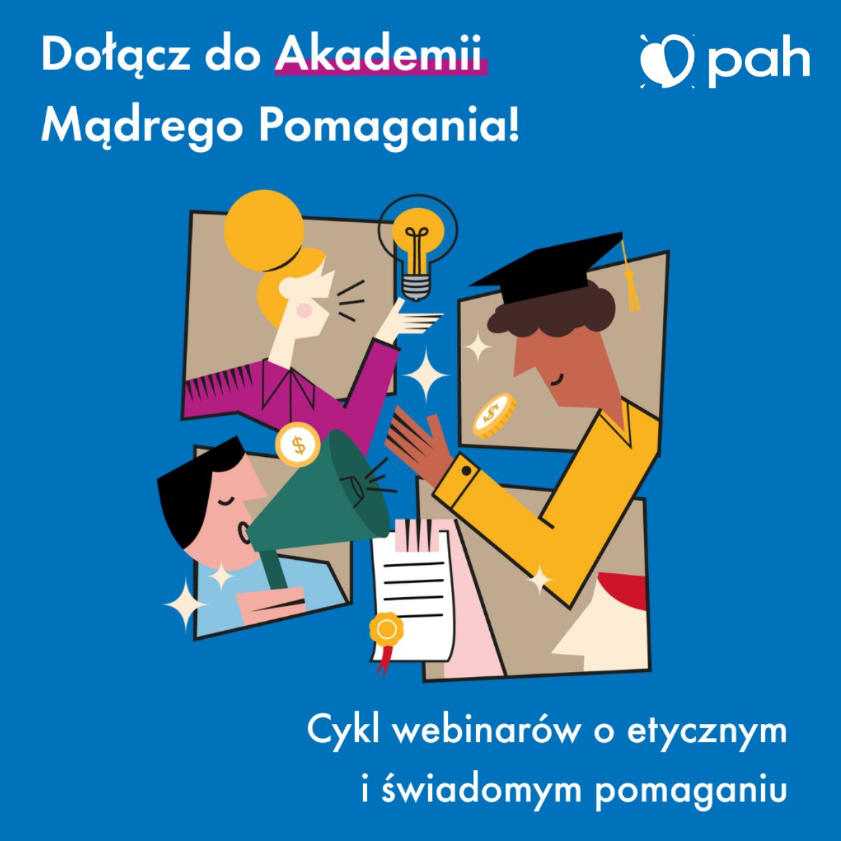 Czy każda pomoc jest dobra? Pomoc bez refleksji może zaszkodzić – dlatego ruszamy z Akademią Mądrego Pomagania!

✅ Bezpłatne spotkania online z ekspertami/-tkami 
✅ Dla wszystkich zainteresowanych tematem pomocy
✅Więcej informacji i zapisy: ➡️bit.ly/3UBSsW4