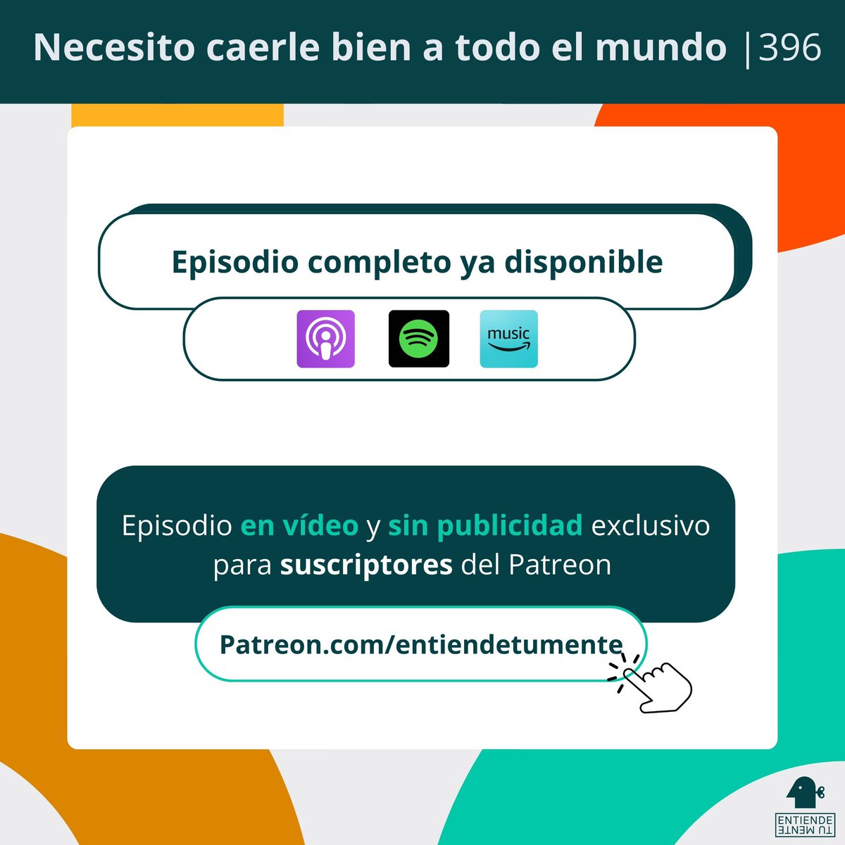 😕 Si alguna vez te has sentido atrapado en esa necesidad constante de agradar, ¡este episodio es para ti!

Hablamos de lo mucho que pesa la opinión ajena y de cómo empezar a liberarnos de la idea de que tenemos que gustar a todo el mundo.

🔗: open.spotify.com/episode/4eO923…