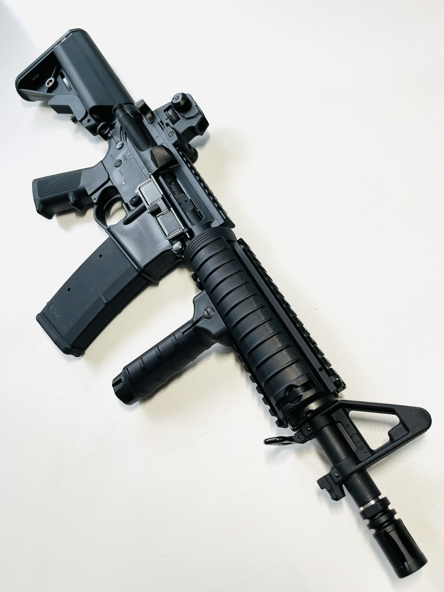 モデルガン M4(カスタム有) 特殊部隊風＆スナイパー風カスタム!! M4エアガンセットアップ