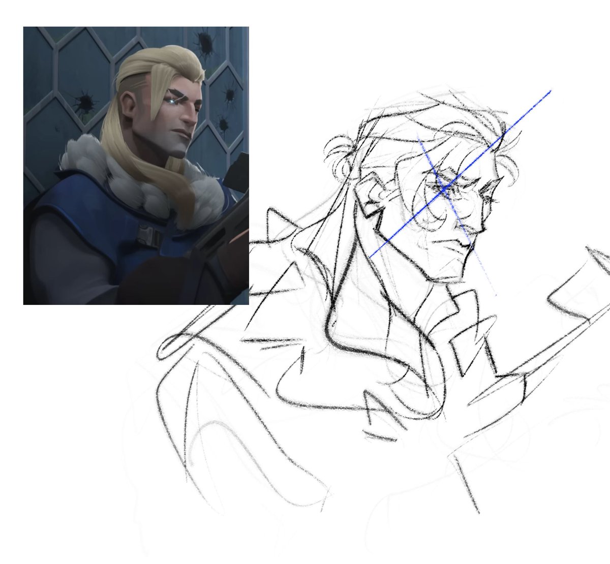 brainrot so bad but I can never perfectly capture my angel 💔 #sova #ValorantArt