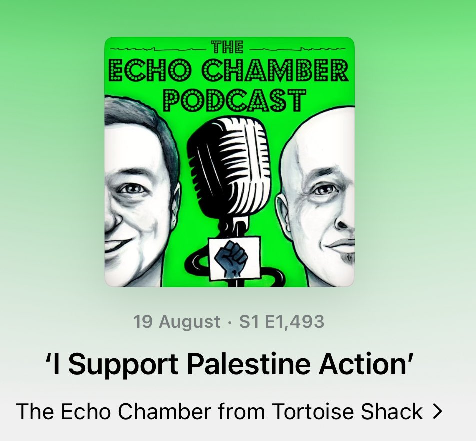 Tony - Pod Guy - Groves (@trickstersworld) on Twitter photo Irish woman Sinéad Nic Shiacais was arrested in London for holding a sign that read “I Support Palestine Action.’ This is how it all went down and why we need to care. <a href="/EchoChambersPod/">Echo Chamber Podcast</a> out now
Apple: podcasts.apple.com/ie/podcast/the…
Spotify: open.spotify.com/episode/4VXUKI… Irish woman Sinéad Nic Shiacais was arrested in London for holding a sign that read “I Support Palestine Action.’ This is how it all went down and why we need to care. <a href="/EchoChambersPod/">Echo Chamber Podcast</a> out now
Apple: podcasts.apple.com/ie/podcast/the…
Spotify: open.spotify.com/episode/4VXUKI…