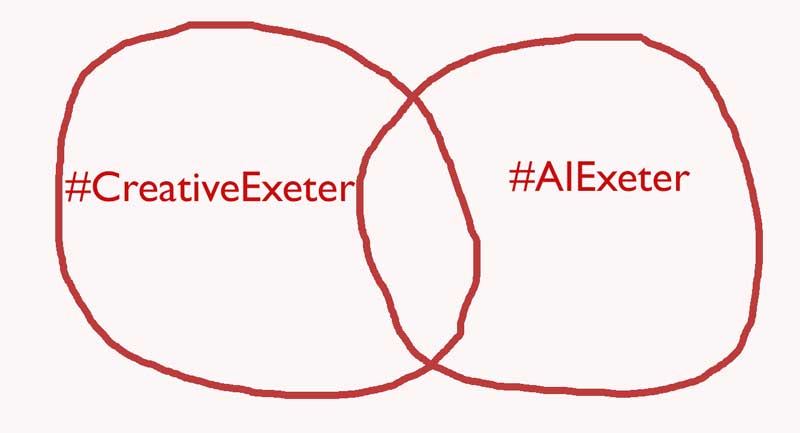 Is everyone associated with #CreativeExeter completely ok with #AIExeter ? More on @wenotno show <a href="/phonicfm/">Phonic FM</a> 10 -12 today