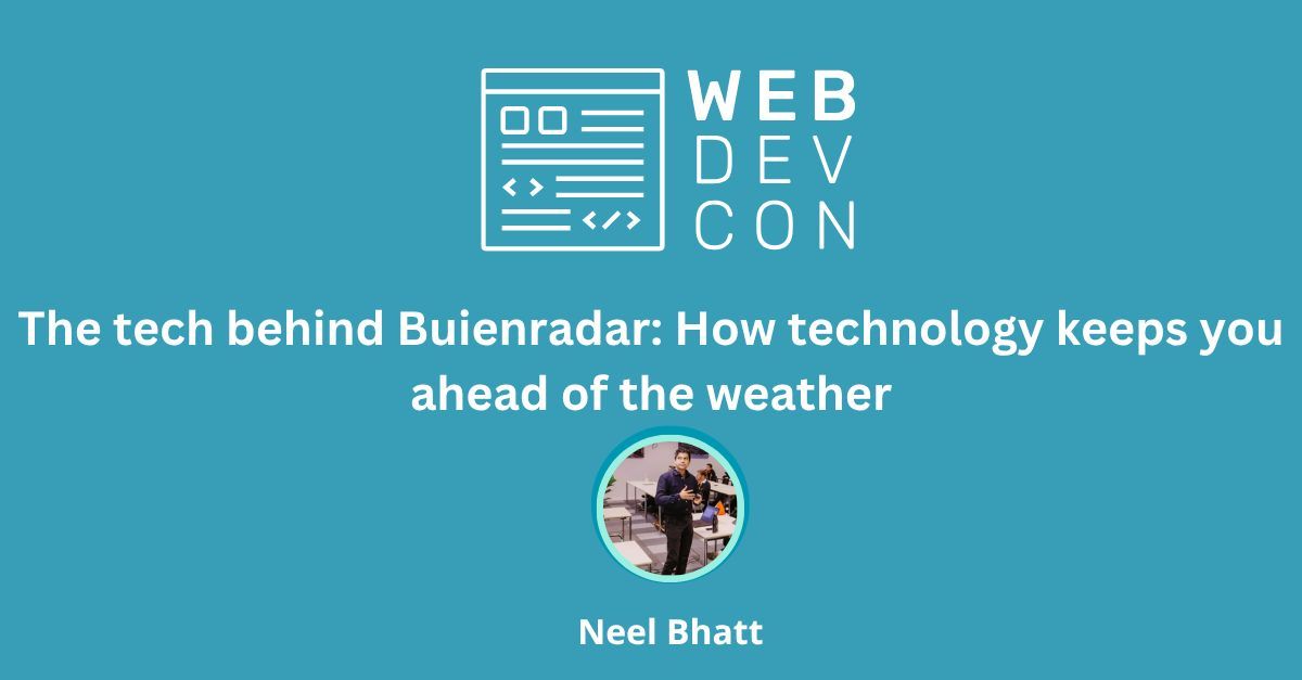 🎤 Neel Bhatt spoke at Webdevcon! 

The talk 'The tech behind Buienradar: How technology keeps you ahead of the weather' is now live!💪 🚀 

🎥 Watch it here: webdevcon.nl/session/the-te…  

#wdc25 #infrastructure #webdevcon