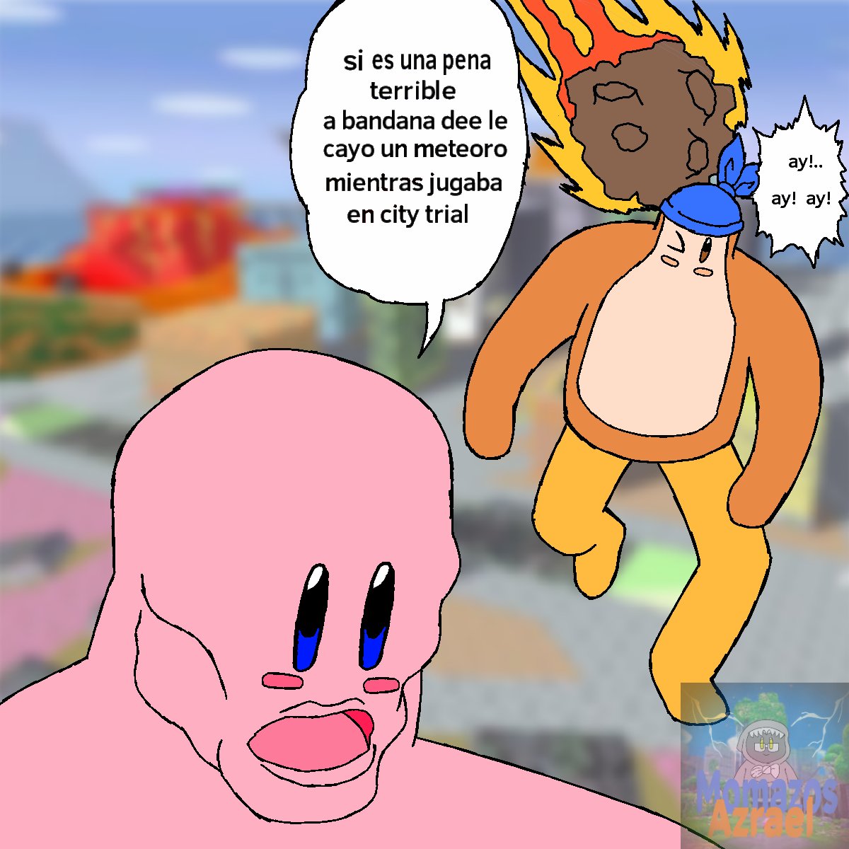 Luisgacia19's tweet photo. Se me vino a la mente esto cuando vi lo del meteorito 
#KirbyAirRiders #kirby https://t.co/VkA5ls0gFI