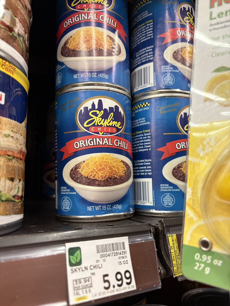 Ralph’s in LA now has <a href="/Skyline_Chili/">Skyline Chili</a> cans!!! YES!!! Everything is gonna be fine, you guys. Now that we have Skyline, we will get through this. #tears