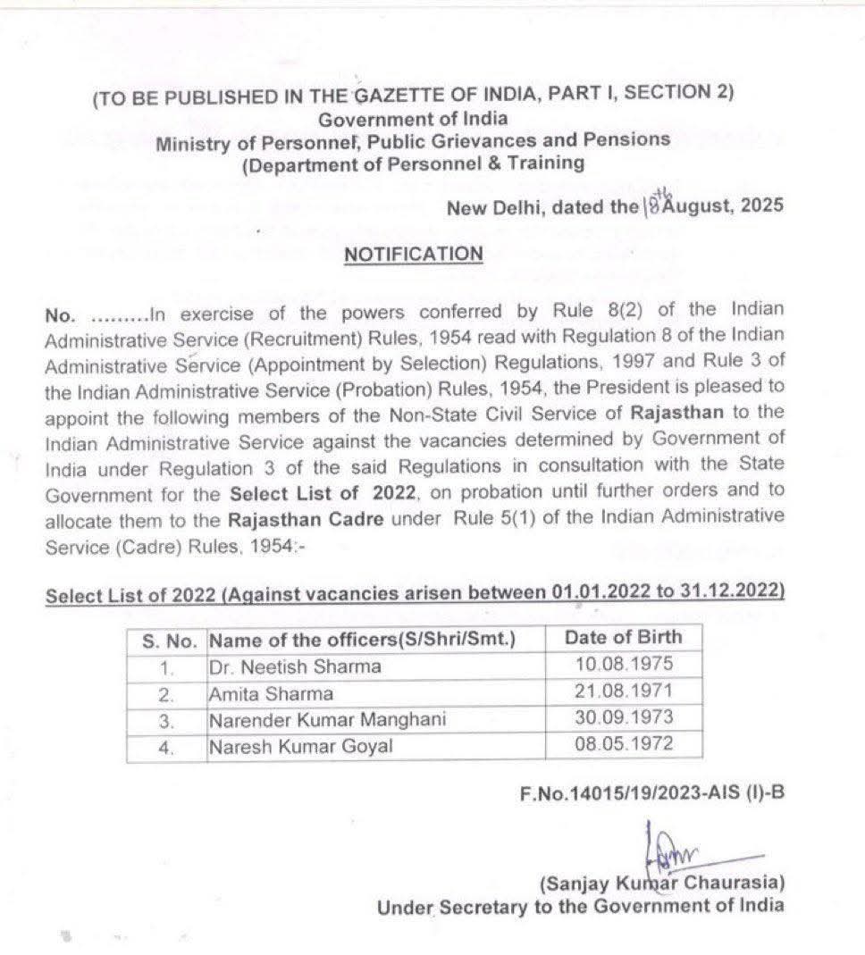 मुखिया जी आड़ में इसी प्रक्रिया दोहरा दी गई
कि, IAS की भर्ती (अन्य सेवा से) में 18 अधिकारियों का इंटरव्यू हुआ।
इनमें 14 अधिकारी SC, ST और OBC वर्ग से थे सिर्फ 4 अधिकारी सवर्ण समाज से थे।
और SC, ST, OBC से इनको एक भी अधिकारी योग्य नहीं मिला और 4 अधिकारी सवर्ण समाज से थे उनको ही