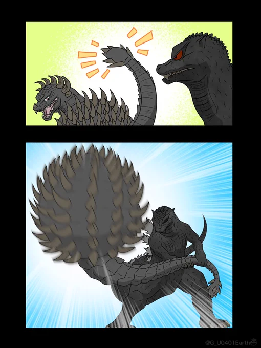 (再掲)
「ゴジラ!俺を使え‼︎」
的な共闘展開 