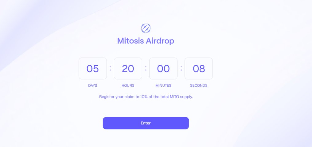 AIRDROP MITOSIS! 🪂

Verifique a alocação do seu airdrop da <a href="/MitosisOrg/">Mitosis</a>. 

Farmamos com token ETH enquanto farmava Etherfi, Eigenlayer e Symbiotic ao mesmo tempo.

Vou verificar agora quantos $MITO tenho direito.👇

Link: airdrop.mitosis.org