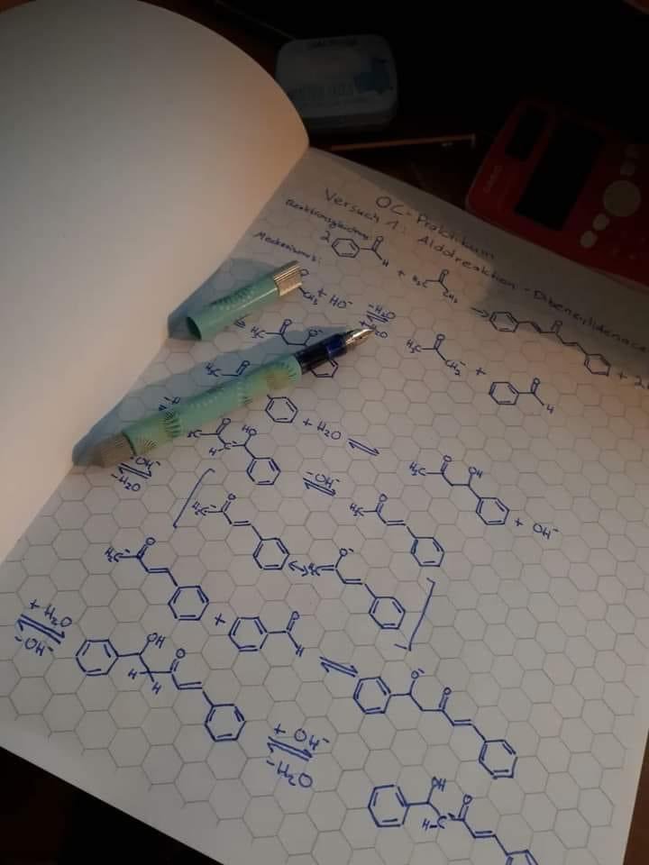 Estas libretas son ideales para realizar mecanismos de reacciones orgánicas.