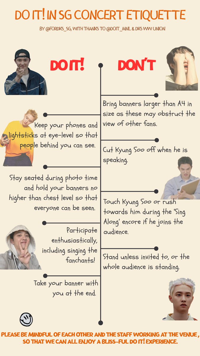 DO It in SG (@bloominsg080824) on Twitter photo Hi, SG Kyung Soo-lovers!
D-2 to #DOitinSG 🥳
We all can't wait for Saturday's DO it! concert 🎶
Let's remind ourselves how we can ensure it's an enjoyable experience for all of us 😁
👀🫵soon!
P.S. Do drop by the DKS Fancafe!🍨
#DOHKYUNGSOO #도경수 <a href="/companysoosoo_/">Company Soosoo</a> Hi, SG Kyung Soo-lovers!
D-2 to #DOitinSG 🥳
We all can't wait for Saturday's DO it! concert 🎶
Let's remind ourselves how we can ensure it's an enjoyable experience for all of us 😁
👀🫵soon!
P.S. Do drop by the DKS Fancafe!🍨
#DOHKYUNGSOO #도경수 <a href="/companysoosoo_/">Company Soosoo</a>