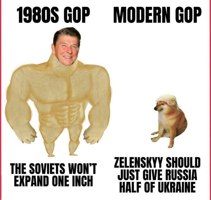 Reagan won the Cold War. Trump gave his victory to russia.