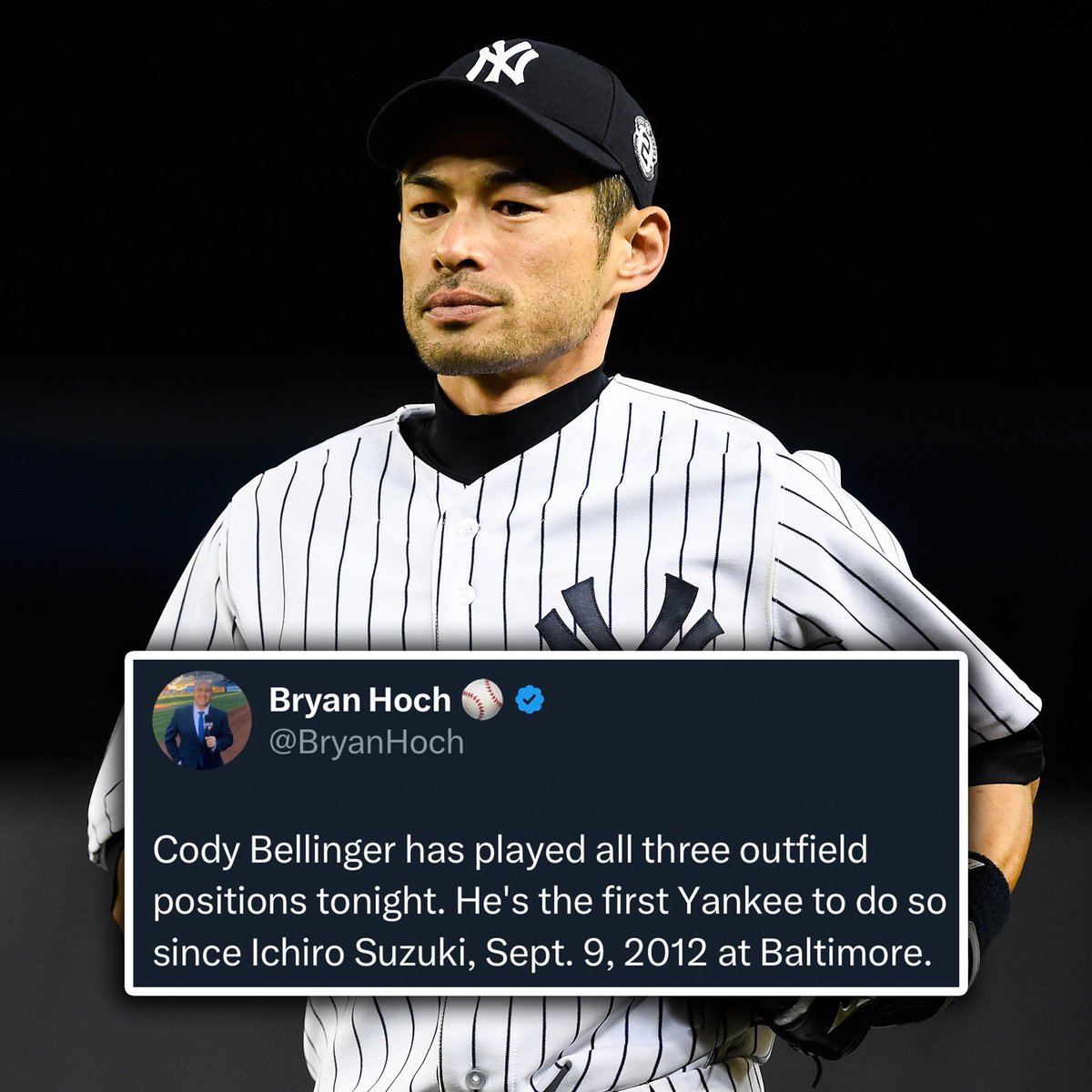 MLB (@mlb) on Twitter photo Cody Bellinger has played all three OF positions tonight.
The last <a href="/Yankees/">New York Yankees</a> to do that? Ichiro! Cody Bellinger has played all three OF positions tonight.
The last <a href="/Yankees/">New York Yankees</a> to do that? Ichiro!